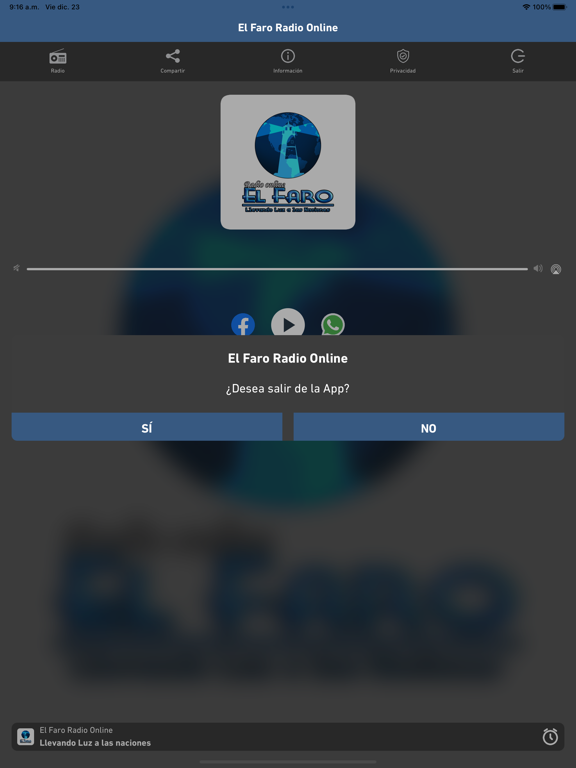 Screenshot #5 pour Radio El Faro Online