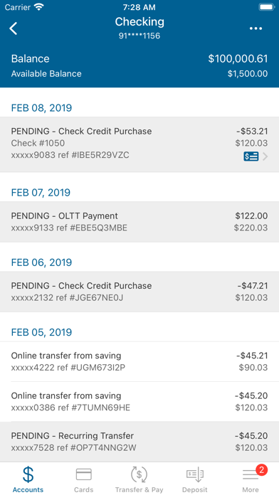 MERCO Credit Union Screenshot