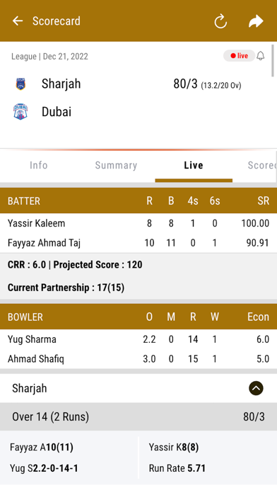 Emirates Cricket Board Screenshot