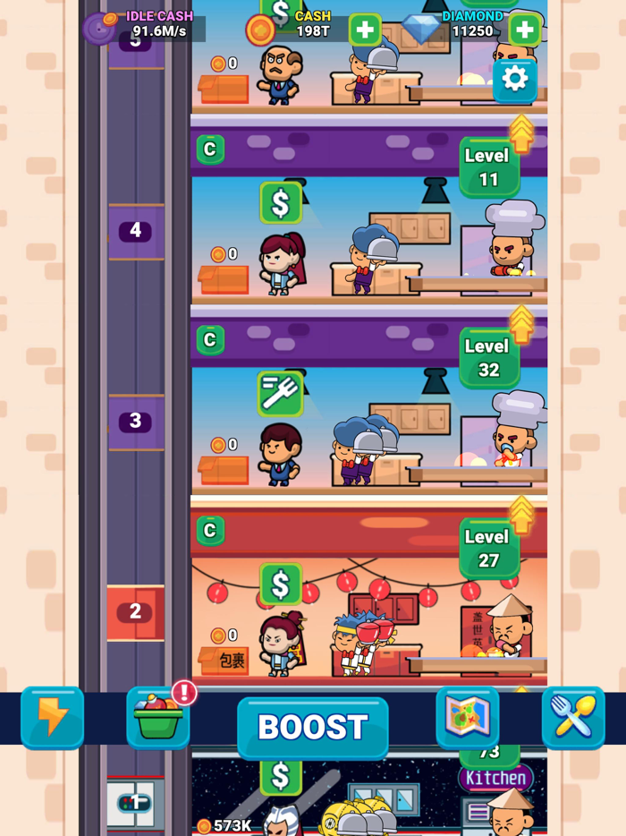 Idle Restaurant Food Manager