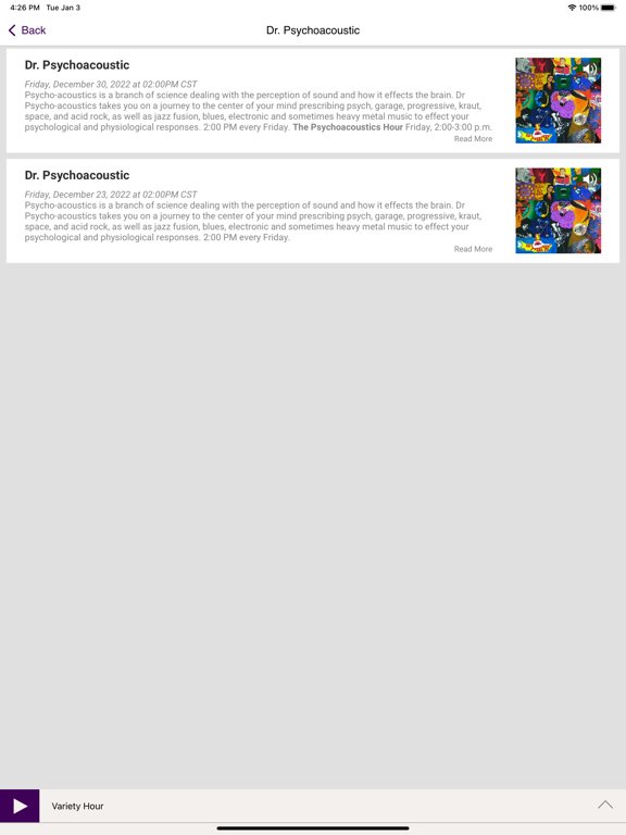 KMSU iPad screenshot 5 - Entertainment app