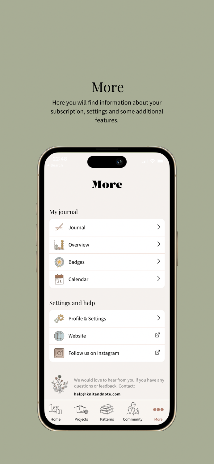 Knitandnote App for makers