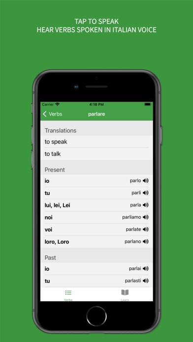Italian Verbs Screenshot