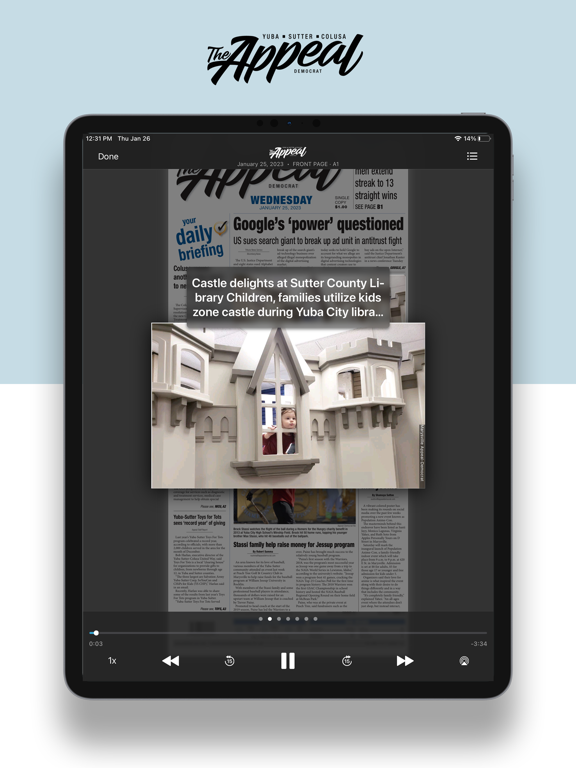 Appeal-Democrat e-Edition iPad screenshot 4 - News app