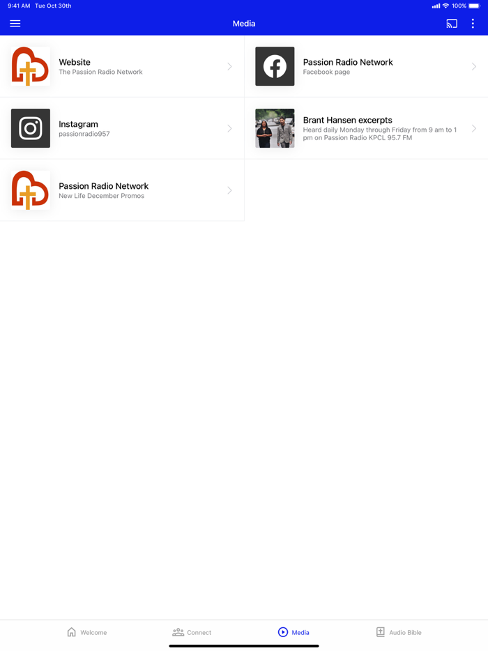 Passion Radio Network Player