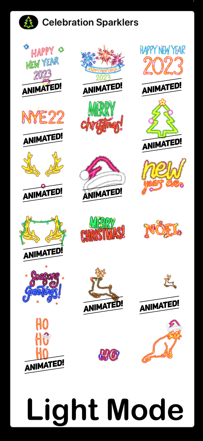 Celebration Sparkler stickers