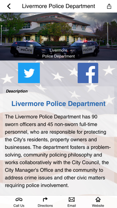 Livermore Police Department Screenshot