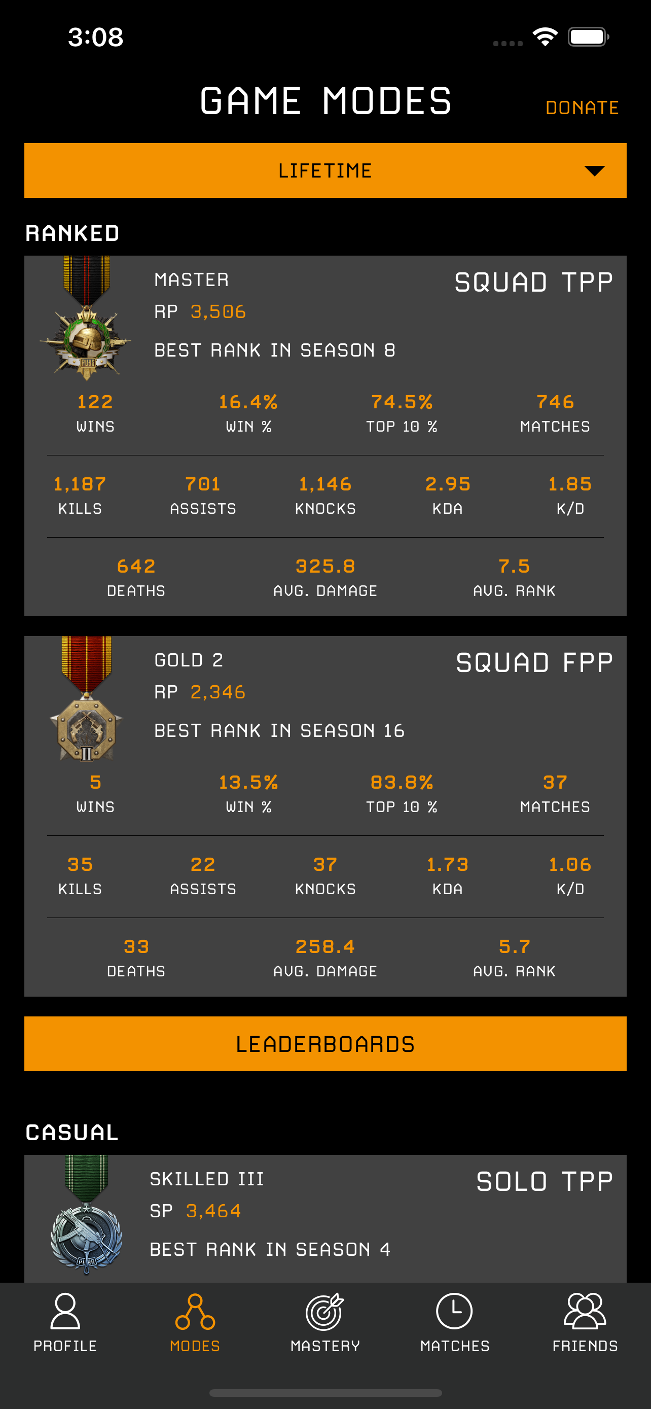 Stats Tracker for PUBG