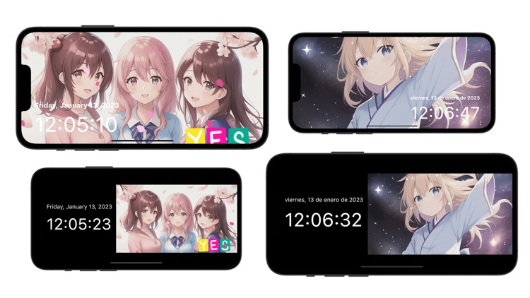 Anime Clock. Kawaii girl gif screenshot-7