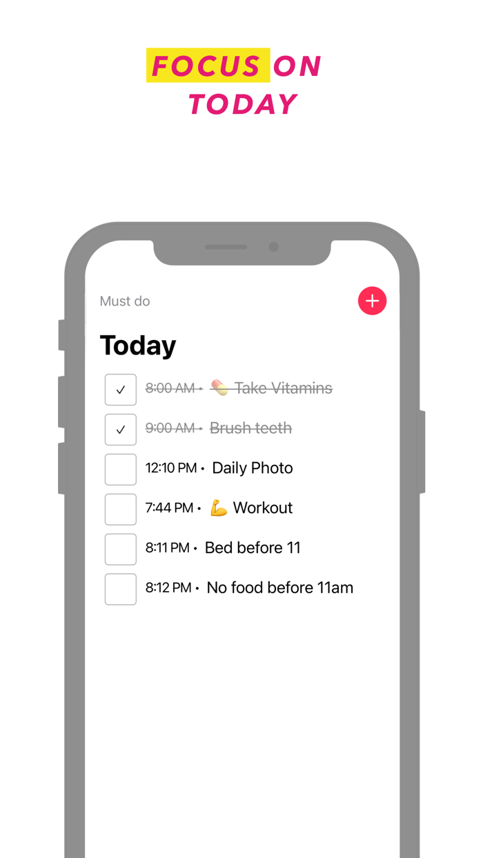Focus Habits. Streaks Progress
