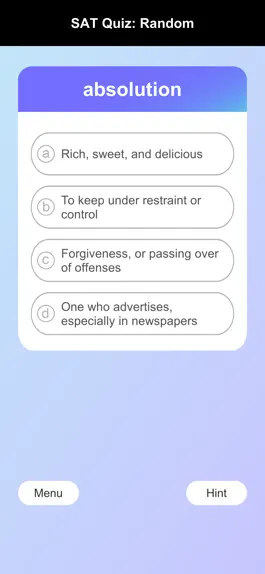 Game screenshot SAT Words Quiz apk