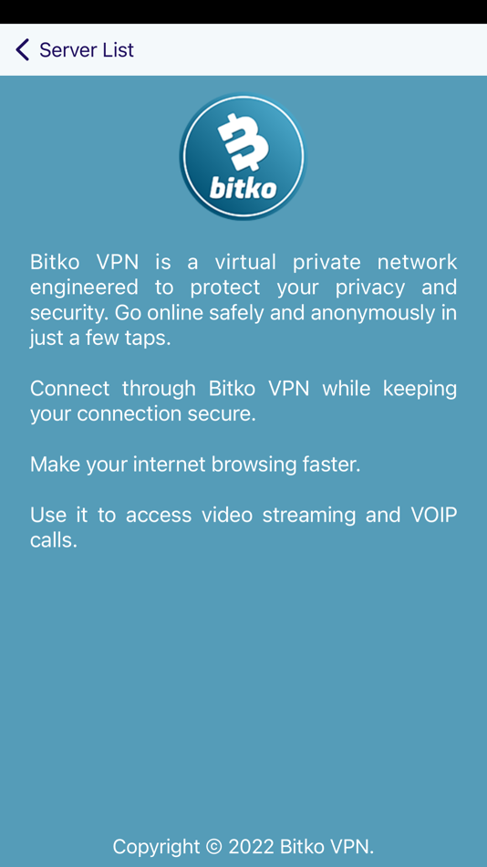 #2. Bitko VPN (iOS) 由: YKing