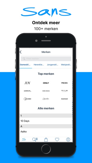 Sans-online.nl Merkkleding Screenshot