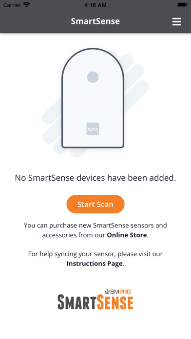 BMPRO SmartSense Screenshot