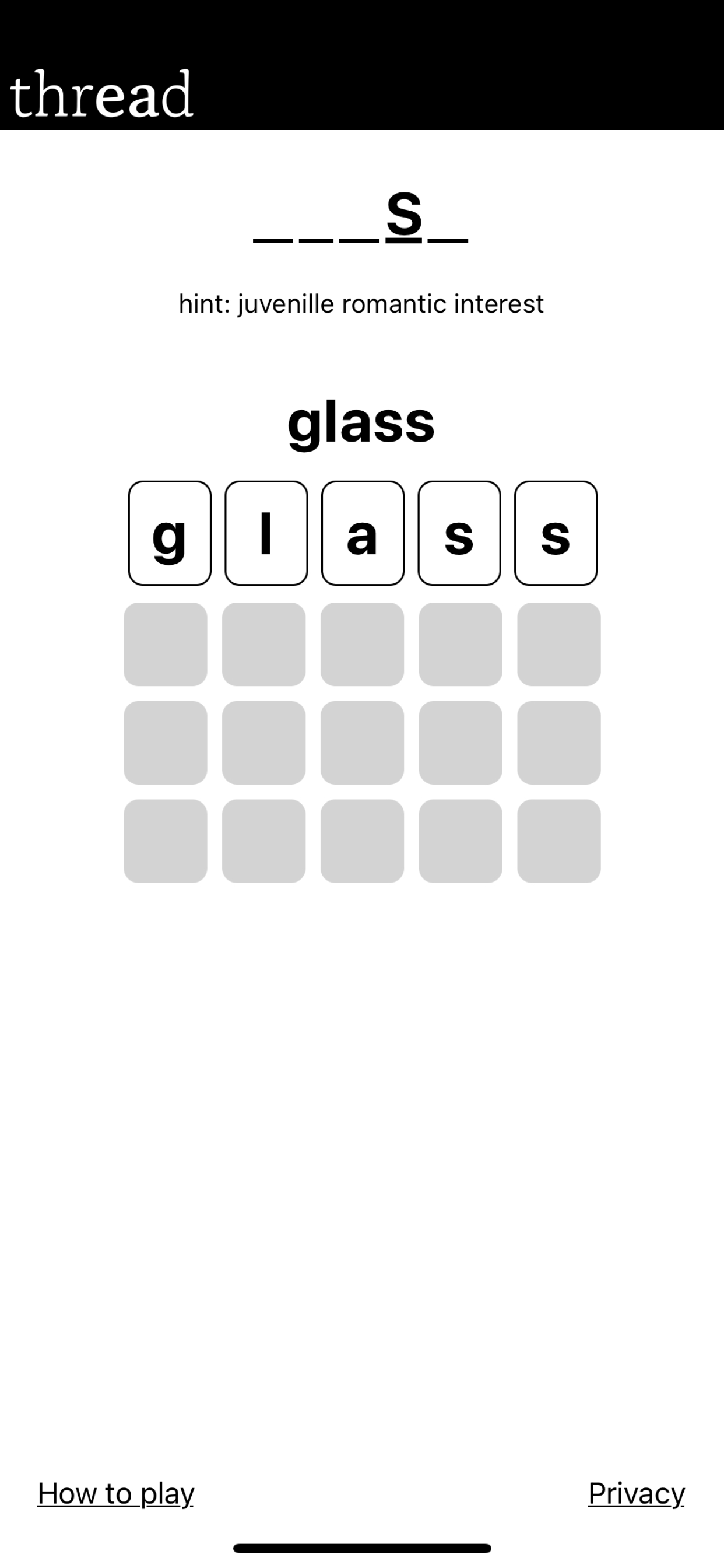 Thread - A Word Game