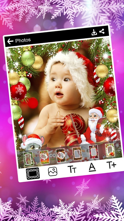 Christmas Photo Frame & Wishes screenshot-3