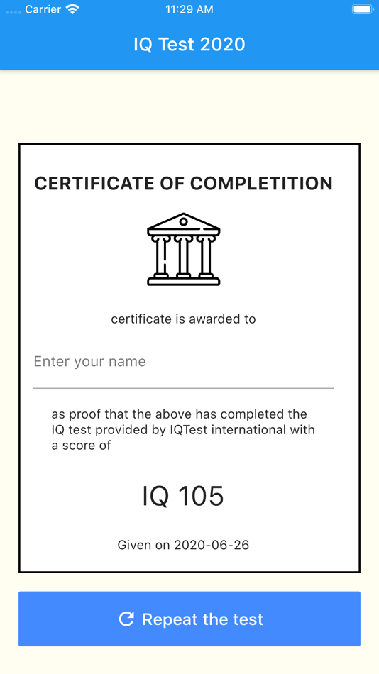 #4. IQ Test 2020 (iOS) 由: Ferran Espuna Prat