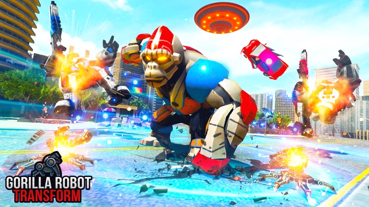 Gorilla Robot Car Robot Games screenshot-4