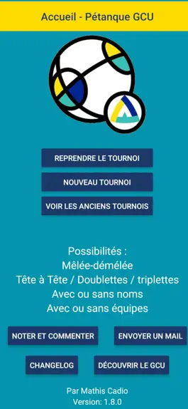 Game screenshot Tournois de Pétanque GCU mod apk