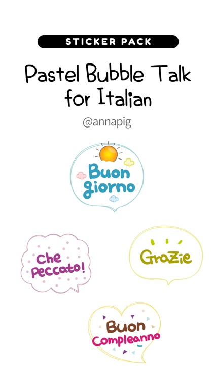 Pastel Bubble Talk for Italian