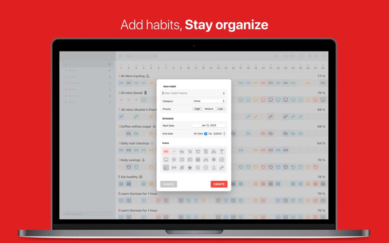 How to cancel & delete habit tracker 1