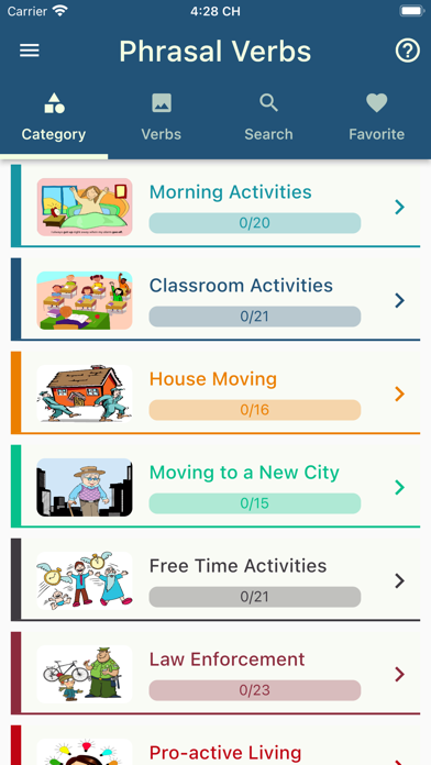 English Phrasal Verbs App Screenshot