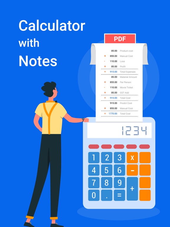 Screenshot #4 pour Calculator with Notes