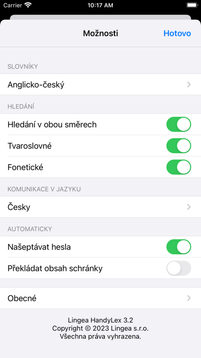 Lingea HandyLex Screenshot