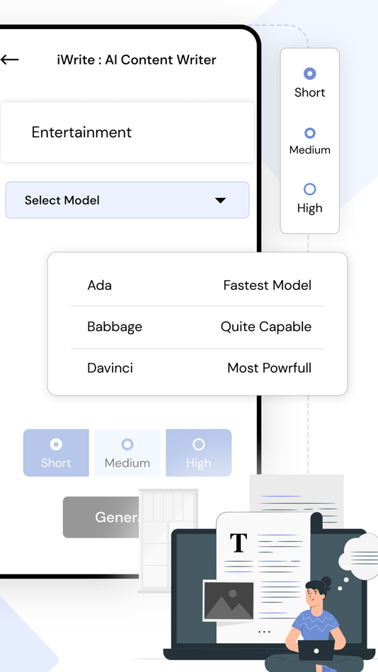 #2. iWrite : AI Content Writer (iOS) 来自: Nalin Savaliya