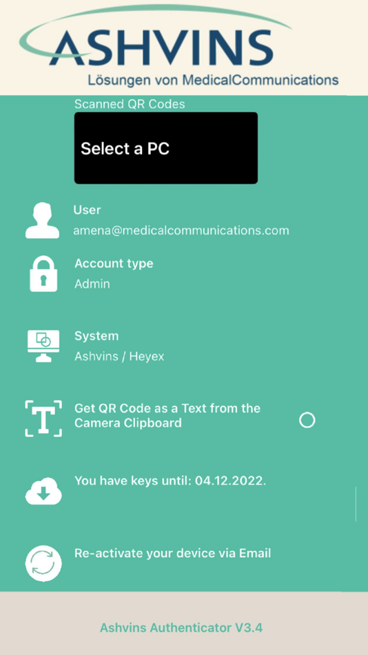 #2. Ashvins Authenticator (iOS) 由: MedicalCommunications Soft- und Hardware GmbH