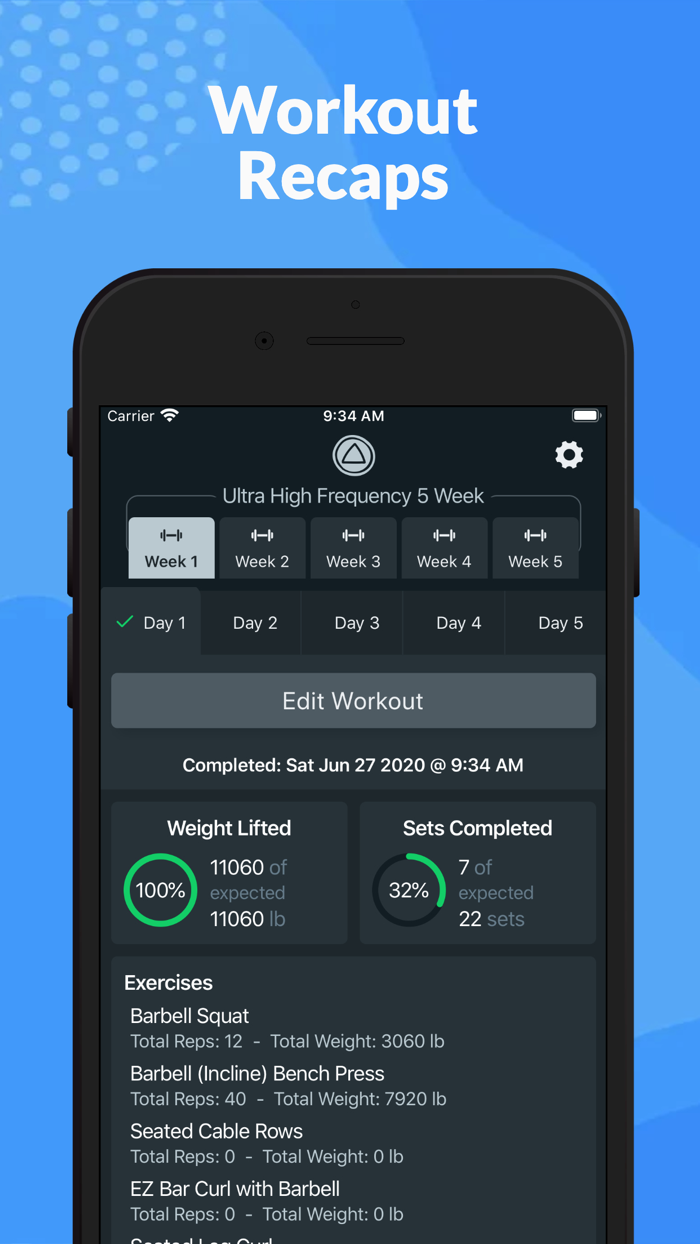 GZCL Method Workout Logger