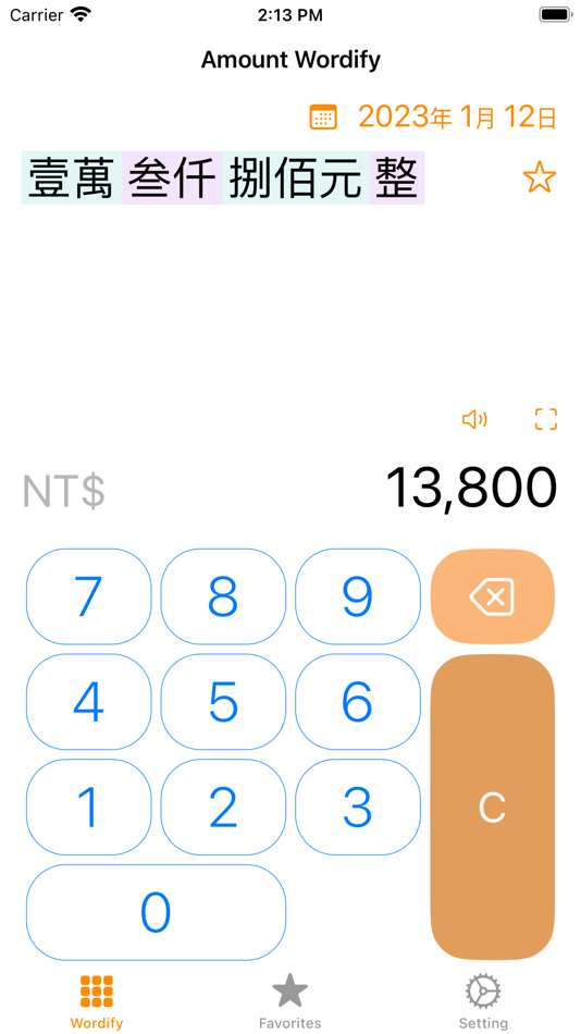 #5. Amount Wordify (iOS) Podle: Firm 13 Limited