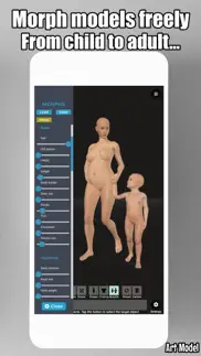 art model - pose & morph tool iphone screenshot 2