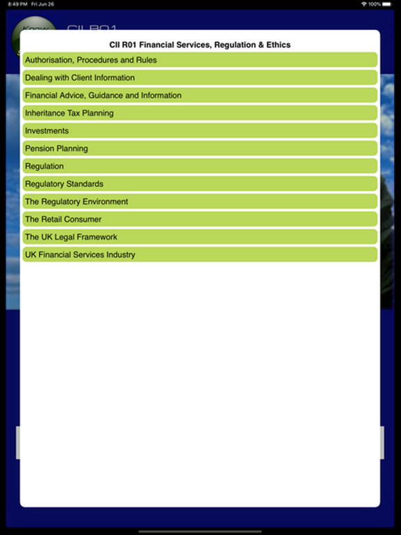 Screenshot #5 pour R01 Fin Services Regs & Ethics