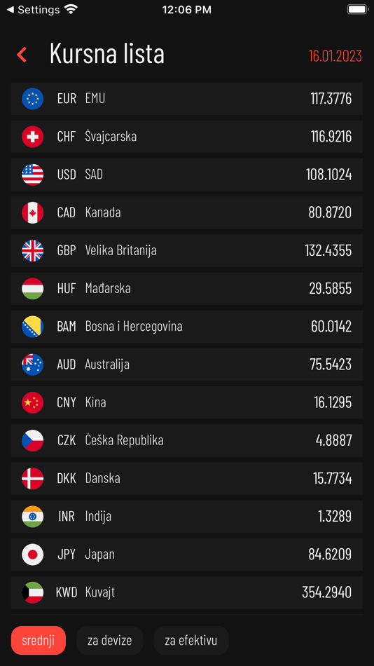 #4. Kursna lista (iOS) 게시자: Vladimir Mihajlovic