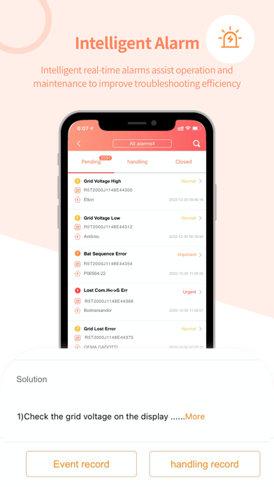 eSolar O&M Screenshot