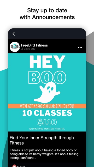FreeBird Fitness Screenshot