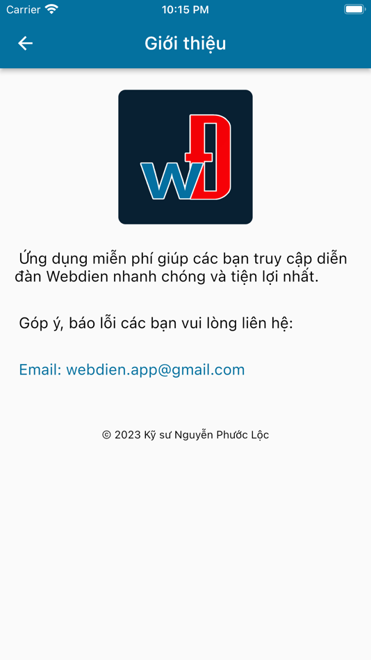 #8. WebDien - Cầu nối dân điện (iOS) Με: Loc Nguyen