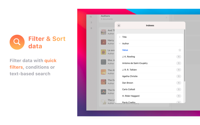 Collections Database Screenshot