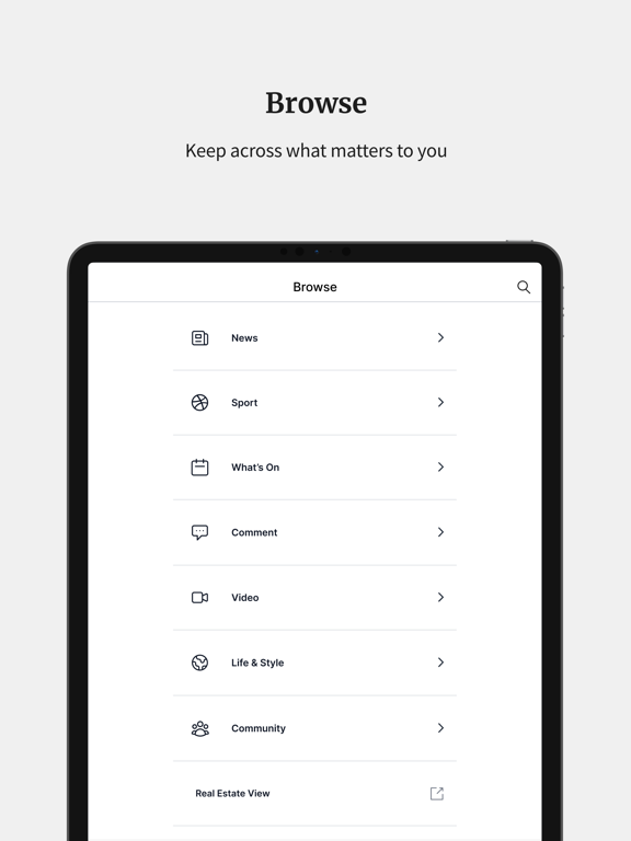 The Courier iPad screenshot 5 - News app