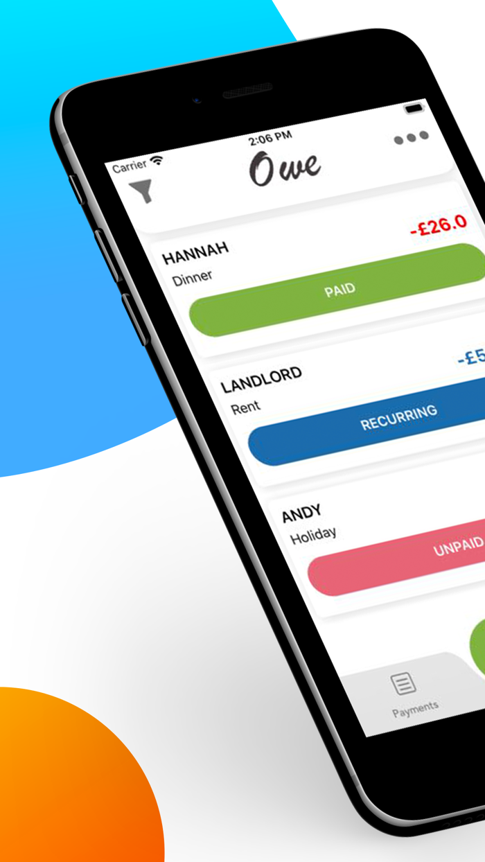 Owe Debt Tracker and Planner