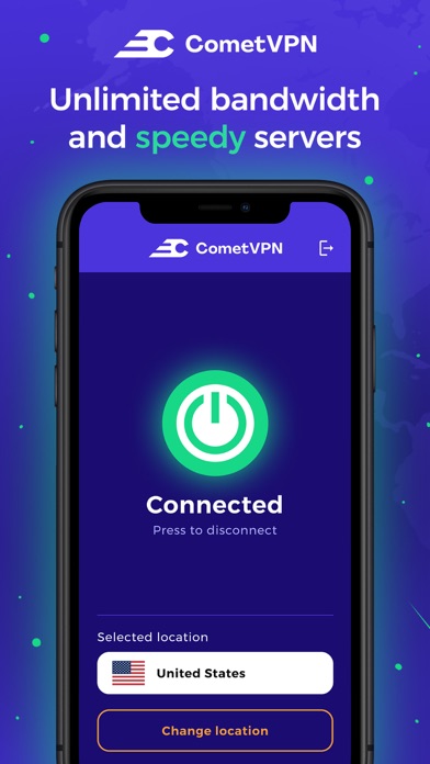 CometVPN - Safe Browsing 24/7 Screenshot