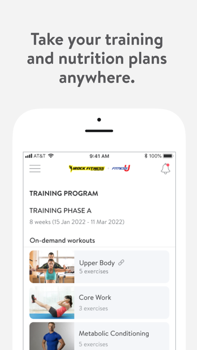 FitnessU and iRock Fitness Screenshot