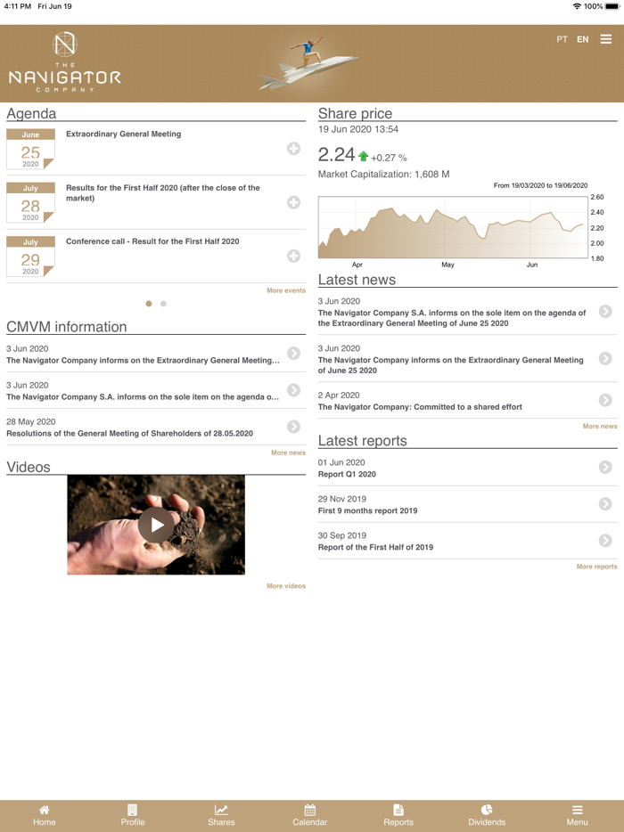 The Navigator Company IR App