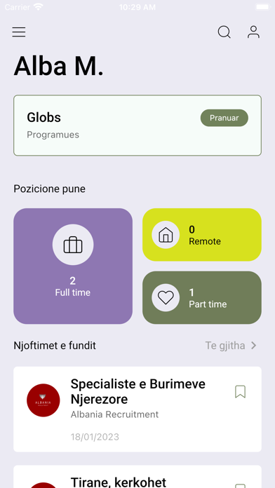 Globs App Screenshot