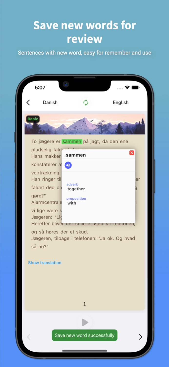 Danish Translator and Learn 