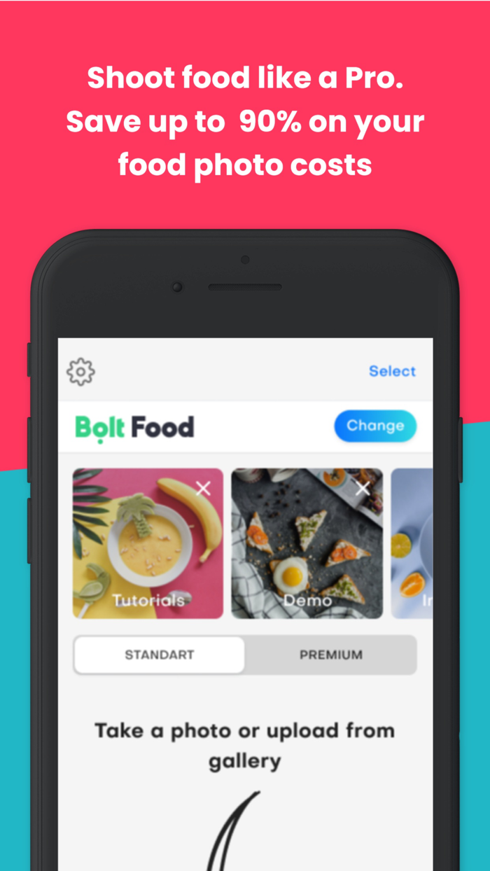 Food App camera and photo editor