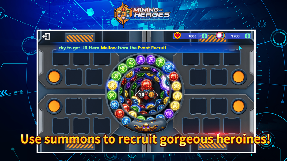 #1. Mining Heroes: Puzzle RPG (iOS) 由: LITERACYZ CO.,LTD.