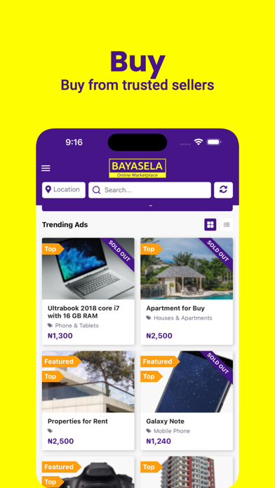 Bayasela Nigeria: Buy & Sell Screenshot