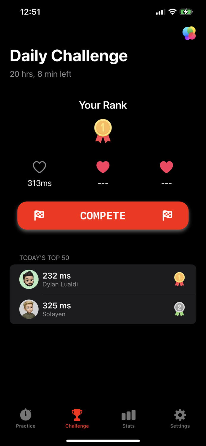 F1 Lights - Reflex Race